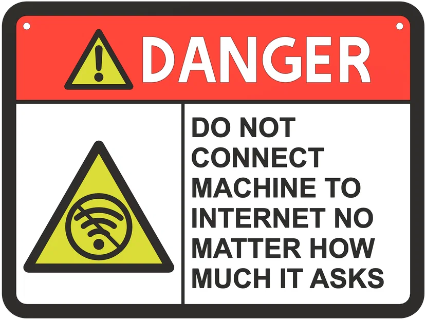 Biển cảnh báo không kết nối Internet 3D độc đáo - Image 1
