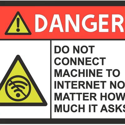 Biển cảnh báo không kết nối Internet 3D độc đáo