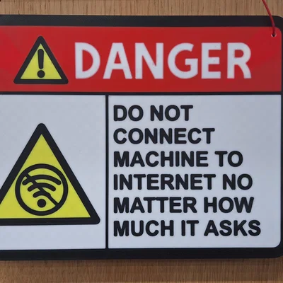 Biển cảnh báo không kết nối Internet 3D độc đáo