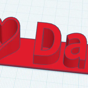 Mô hình in 3D chữ I Love Dad - Quà tặng ý nghĩa cho ngày của Cha