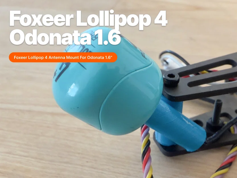 Giá đỡ anten Foxeer Lollipop 4 cho khung Odonata 1.6" - Image 1