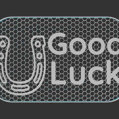 Bảng hiệu “Good Luck” (móng ngựa / cỏ bốn lá)