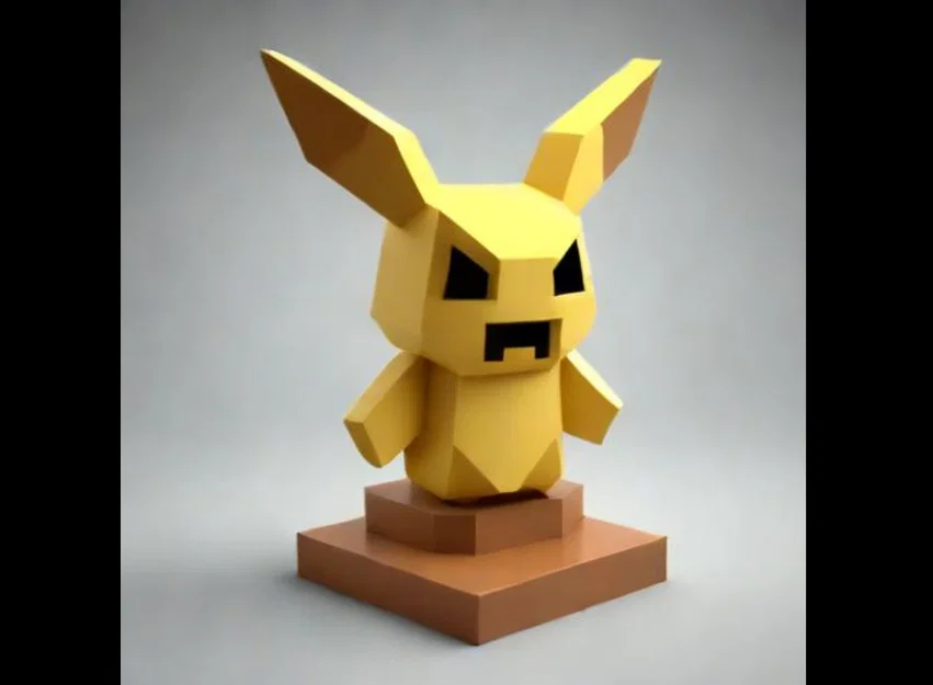 Mô hình in 3D Pokemon Mimikyu phong cách Lowpoly độc đáo - Image 1