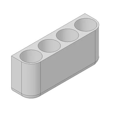 Khay Đựng Bút Lông Bảng Hít Nam Châm 4 Vị Trí In 3D Tiện Lợi