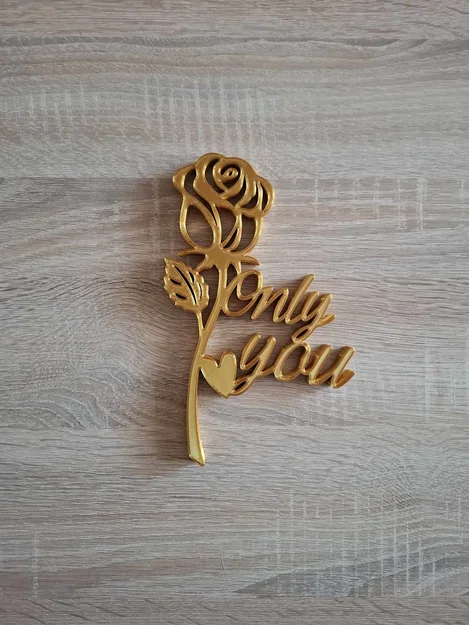 Mô hình in 3D hoa hồng Only You - Món quà tình nhân lãng mạn - Image 3