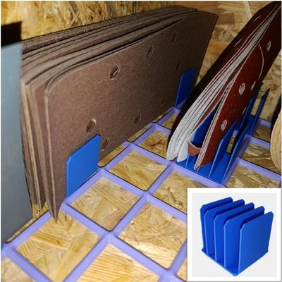 Khay giữ giấy nhám/giấy Gridfinity (Gridfinity Sandpaper / Paper Holder)