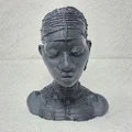 Tượng chân dung cô gái Nubian nghệ thuật in 3D - Thumbnail 1
