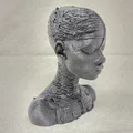 Tượng chân dung cô gái Nubian nghệ thuật in 3D - Thumbnail 2