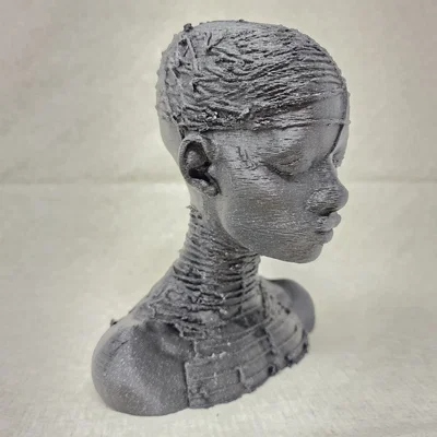 Tượng chân dung cô gái Nubian nghệ thuật in 3D