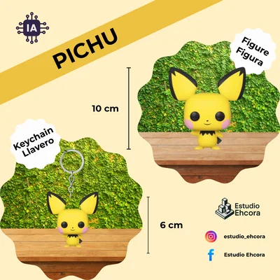Pichu – Mẫu 3D phong cách Funko Pop (AI)