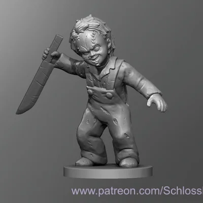 Mô hình 3D nhân vật Medieval Chucky độc đáo cho game D&D