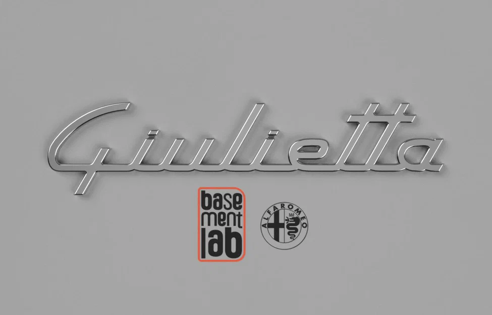 Logo chữ sau Alfa Romeo GIULIETTA kiểu vintage (Rear Vintage Written/Badge) - Image 2