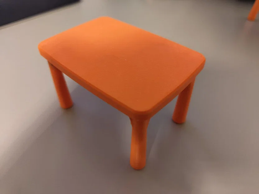 Mô hình bàn mini phong cách IKEA MAMMUT cho nhà búp bê - Image 1