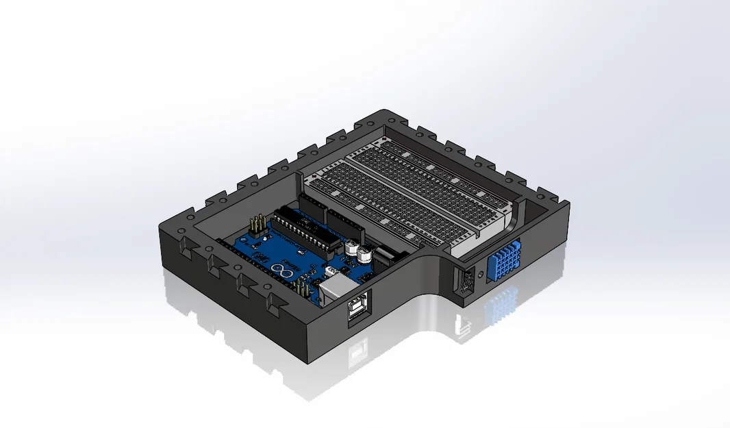 Vỏ hộp đựng Arduino UNO, màn hình LCD 16x2 và linh kiện điện tử - Image 4