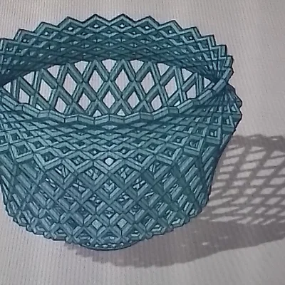 Mẫu bát in 3D họa tiết lưới trang trí độc đáo