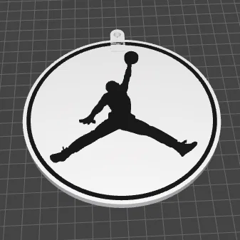 Mô hình trang trí logo Jumpman Michael Jordan in 3D cực chất
