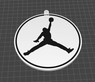 Mô hình trang trí logo Jumpman Michael Jordan in 3D cực chất 1