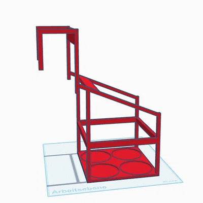 Khay treo 4 lon nước cho bể bơi - Thiết kế in 3D tiện lợi