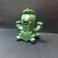 Mô hình chú xương rồng đọc sách đáng yêu cho góc làm việc - Thumbnail 1
