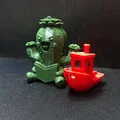 Mô hình chú xương rồng đọc sách đáng yêu cho góc làm việc - Thumbnail 2