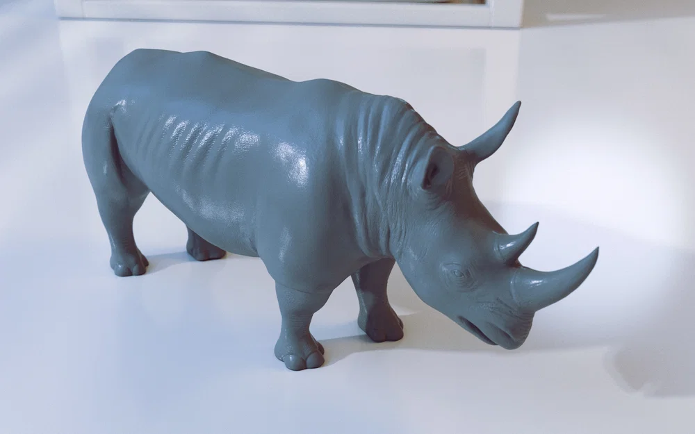 Mô hình 3D tê giác (Rhinoceros) cực chi tiết cho người yêu động vật - Image 1