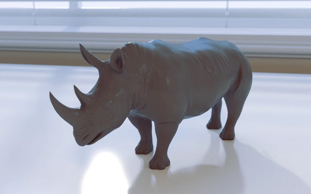 Mô hình 3D tê giác (Rhinoceros) cực chi tiết cho người yêu động vật - Image 2