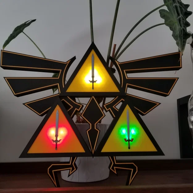 Đèn Trang Trí Tri Force Zelda Tự In 3D Độc Đáo - Image 1