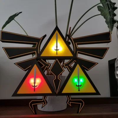 Đèn Trang Trí Tri Force Zelda Tự In 3D Độc Đáo