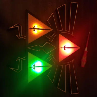 Đèn Trang Trí Tri Force Zelda Tự In 3D Độc Đáo