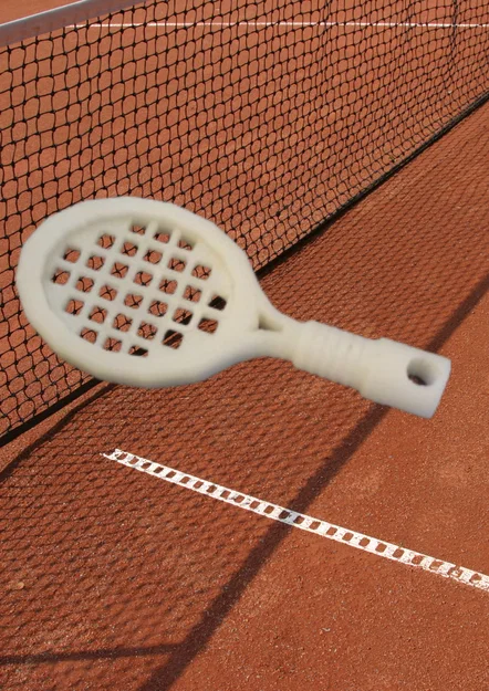Móc khóa hình cây vợt tennis in 3D độc đáo - Image 1