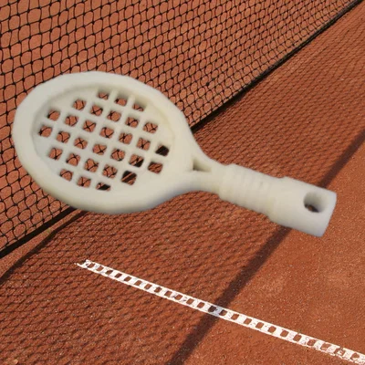 Móc khóa hình cây vợt tennis in 3D độc đáo