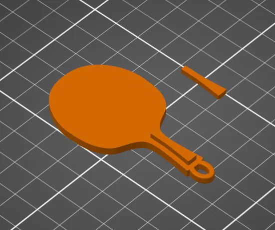 Móc khóa vợt bóng bàn (table tennis bat - keychain) - Image 3