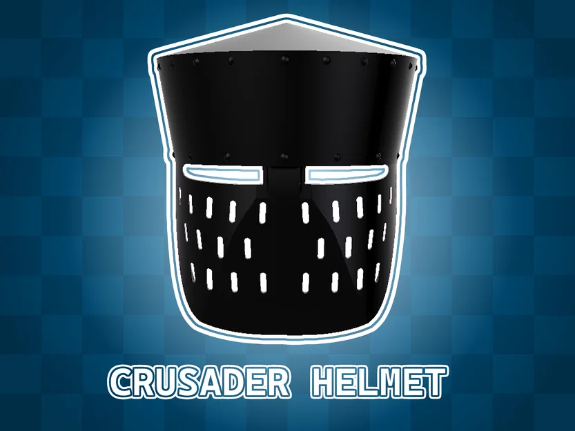 Mô hình mũ giáp hiệp sĩ Crusader trung cổ (3D print) - Image 1