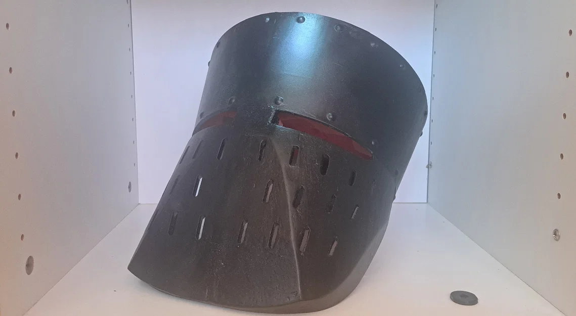 Mô hình mũ giáp hiệp sĩ Crusader trung cổ (3D print) - Image 2