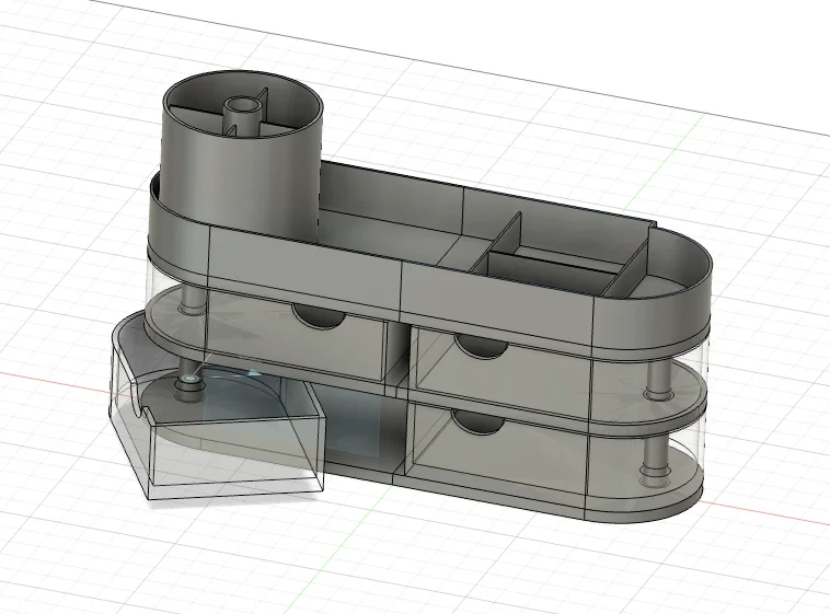 Bộ khay kệ mỹ phẩm đa năng ORGANIZZATORE GT426 - In 3D tiện ích - Image 1