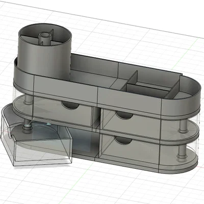Bộ khay kệ mỹ phẩm đa năng ORGANIZZATORE GT426 - In 3D tiện ích