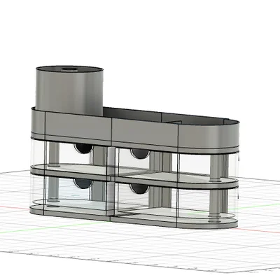 Bộ khay kệ mỹ phẩm đa năng ORGANIZZATORE GT426 - In 3D tiện ích