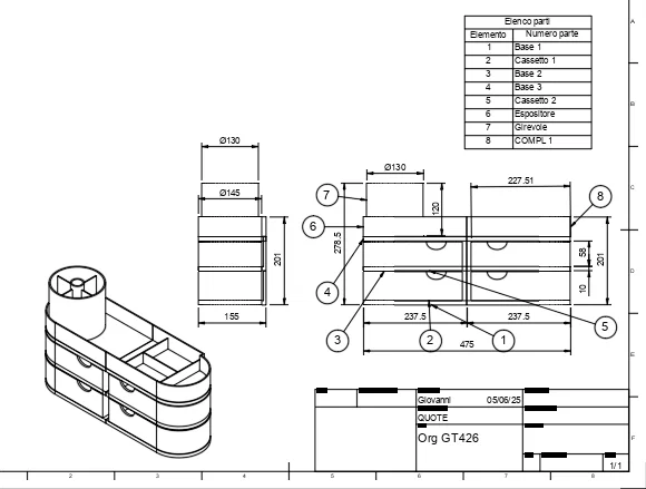 Bộ khay kệ mỹ phẩm đa năng ORGANIZZATORE GT426 - In 3D tiện ích - Image 6