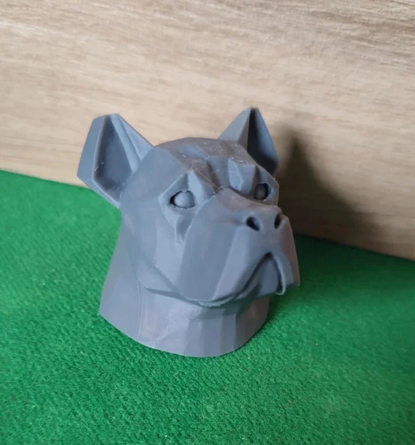 Mô hình đầu chó Bulldog phong cách Lowpoly 3D độc đáo - Image 2