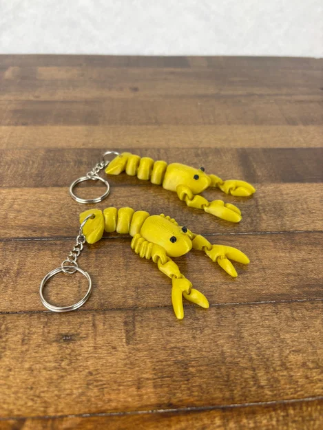 Móc khóa tôm hùm đất cử động linh hoạt (Crawdaddy Keychain) 3D Printing - Image 1