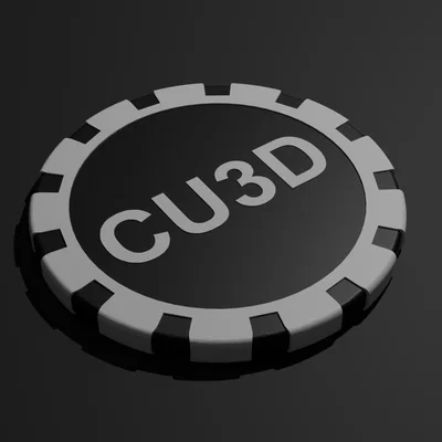 Mô hình đồng xu lưu niệm CU3D Maker Chip độc đáo cho người yêu in 3D
