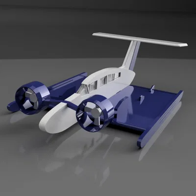 Ekranoplan Volga-2 kit card plane / Экраноплан Волга-2 кит набор “литник”