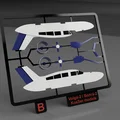 Ekranoplan Volga-2 kit card plane / Экраноплан Волга-2 кит набор “литник” - Thumbnail 5