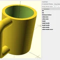 Cốc Uống Nước Thiết Kế Parametric Bằng OpenSCAD - Tự Tuỳ Chỉnh Dễ Dàng - Thumbnail 2