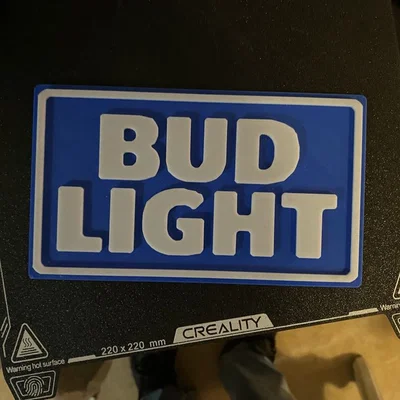 Mô hình trang trí Logo Bud Light in 3D độc đáo
