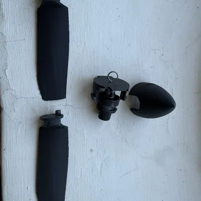 Chân vịt dây thun tự feather (Auto Feathering Rubber Band Propeller)