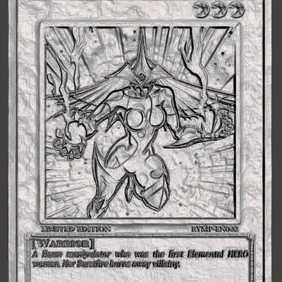 Mô hình thẻ bài 3D Elemental Hero Burstinatrix in ấn cực đẹp