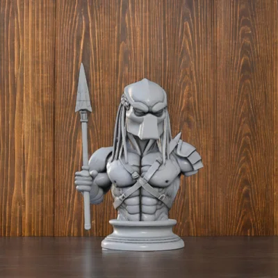 Mô hình 3D tượng bán thân Space Warrior Predator trang trí cực ngầu
