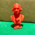 Mô hình 3D tượng bán thân George Washington sắc nét - Thumbnail 2
