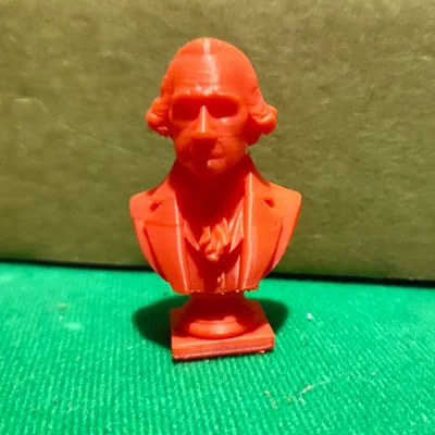 Mô hình 3D tượng bán thân George Washington sắc nét